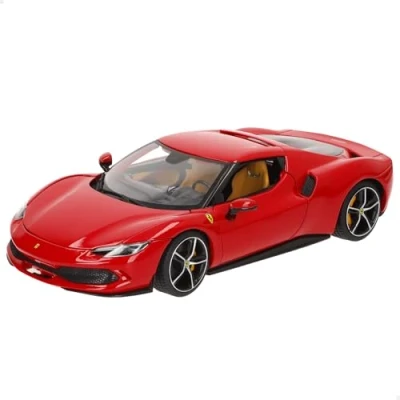 Bild av BBURAGO Ferrari 296 GTB R&amp;P Realistisk bilmodell i skala 1:18, officiellt licensierad av Ferrari, rekommenderad ålder 3+ år