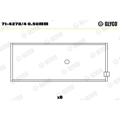 Bild av Vevstakslager GLYCO 71 4278/4 0.50mm