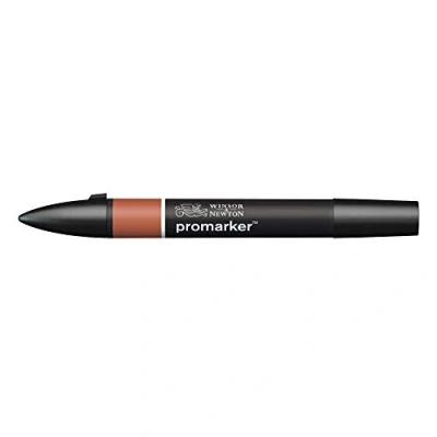 Bild av Winsor &amp; Newton &quot; ProMarker 0203076 professionell layoutmarkör 2 spetsar, fin och bred för ritningar, design layouter bränd umbra