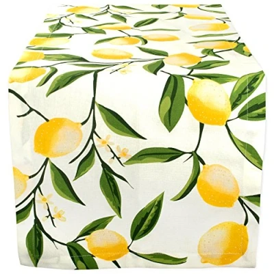 Bild av DII Sommar BBQ &amp; utomhuspicknick, bomull, citron lycka, 274 cm x 35 (rektangulär)