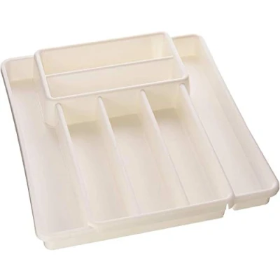 Bild av Rotho, Domino, bestickbricka med 7 fack, plast (PP) BPA fri, vit, 39,7 x 34,1 5,1 cm