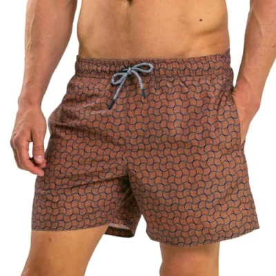 Bild av RIPT Performance Herrar Essentials Quick Dry UV 50 Solskydd Badshorts Badbyxor,Orange virveltryck, L