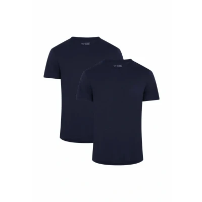 Bild av Danish Endurance CREW NECK 2PACK Tshirt bas, Storlek: Large, Dark navy