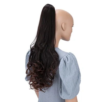 Bild av CAISHA 60cm Hairpiece Braid Ponytail Hair Extension Voluminous Wavy Brown Mix H46