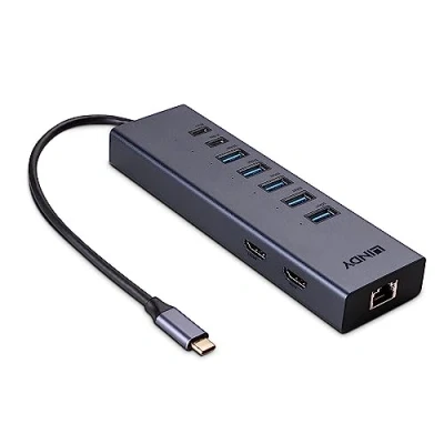 Bild av Lindy DST Mini Duo, Dockningsstation för USB C 2X 4K HDMI bärbara datorer