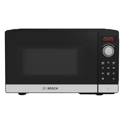 Bild av Bosch FFL023MS2 serie 2 mikrovågsugn, 26 x 44 cm, 800 W, roterande platta 27 dörrstopp vänster, AutoPilot 7 automatiska program, rengöringsstöd, LED pekskärm, rostfritt stål