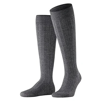 Bild av Falke Herr Teppich Im Schuh Långa ventilerande strumpor klimatreglering anti lukt ull tjock ribbning varma sulor hållbara bollar platt tåsöm 1 par, Grå (mörkgrå 3070), 45 46 EU