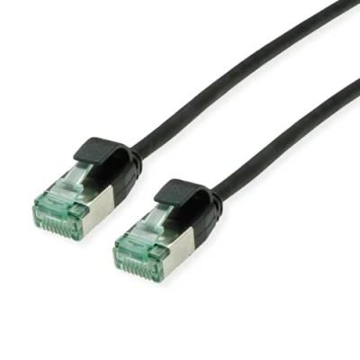 Bild av ROLINE RM U/FTP DataCenter patchkabel Cat.6A (klass EA), smal, svart, 5 m