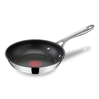 Bild av Tefal Jamie Oliver Cook&#039;s Direct Stekpanna E3040244 Rostfritt Stål 20 cm Lämplig för Induktion Non Stick Beläggning Temperaturindikator Thermo Signal™