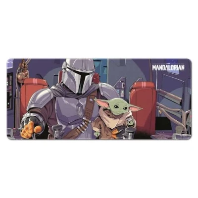 Bild av Grupo Erik Star Wars The Mandalorian XXL Mouse Mat Baby Yoda Desk Pad 31.5&quot; x 13.78&quot; Non Slip Rubber Base Pad, Gaming Keyboard Grogu Gifts