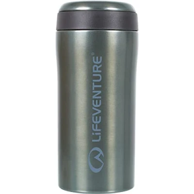 Bild av Lifeventure termisk mugg, läckagesäker och vakuumisolerad återanvändbar kaffe resemugg, 300 ml, metallisk grön