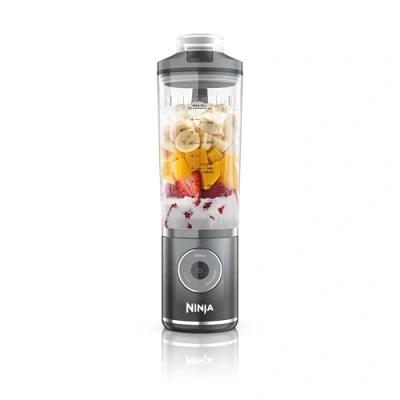 Bild av Ninja Blast Max bärbar mixer, 570 ml, blender med laddningsbart batteri, mixningsbägare &amp; läckfritt lock, 3 mixningslägen, gör smoothies, proteinshakes, mixar is fryst frukt, grå, BC251EUGY