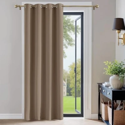 Bild av PONY DANCE gardiner ogenomskinlig öljettgardin 1 styck gardin termiska för sovrum/vardagsrum, B 132 cm