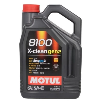 Bild av Motul X CLEAN GEN2 5W 40 5I Huile moteur 109762 BMW: 3 Coupe, Touring, 7, OPEL: Insignia A 3/5 portes, Mokka / X, Signum CC, RENAULT: Megane 4