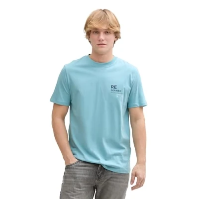Bild av TOM Tailor Denim Tshirt med print, Storlek: XXL, Dusty blue