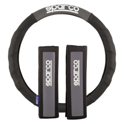 Bild av SPARCO SPC1111KGR Rattskydd svart/grå 38.5cm Polyester