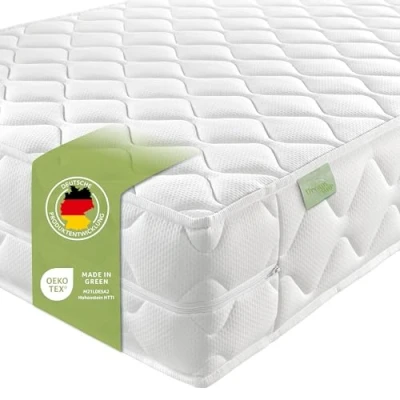 Bild av DREAMSTAR Ergo Flex XXL Duo I ergonomisk 7 zoner kallskummadrass 22 cm hög Öko Tex certifierad Hårdhetsgrad 2 och 3 90 x 190