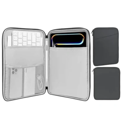 Bild av MoKo 9 11 Inch Tablet Sleeve Case, Fits iPad Air 5 10.9&quot; 2022, Pro M2 2022 2018, 10th 10.9 4 10.9, Tab S8/A7, Protective Bag Carrying Case with Pocket, Dark Gray