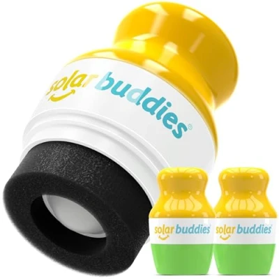 Bild av Solar Buddies Solskyddsapplikator Grön, 2 pack Påfyllningsbar Roll on Svampapplikator för Solskydd, Solkräm &amp; Lotion Barn, Vuxna Familjer Innehåller 100 ml