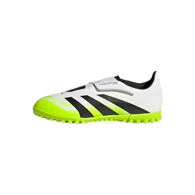 Bild av adidas Performance Predator CLUB Unisex Fotbollsskor universaldobbar för barn, Storlek: 30.5, White/core black/lucid lemon Konstmaterial