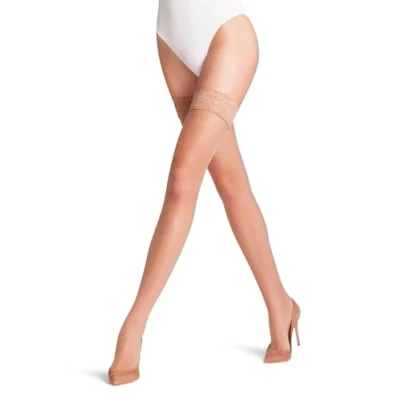 Bild av FALKE Shelina 12 DEN W STU Ultra Transparent Einfarbig 1 par varning, Hautfarben (Sun 4299), S för kvinnor,