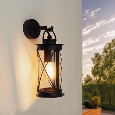 Bild av Ledvion LED vägglampa, E27 sockel, IP44, svart, utomhu, trädgårdsbelysning
