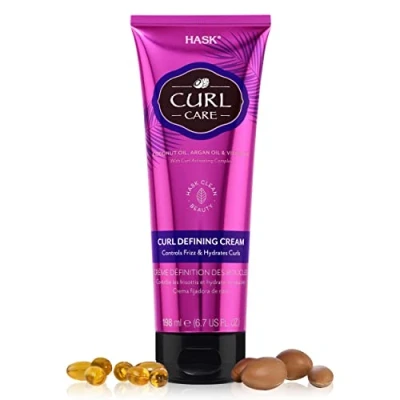 Bild av HASK CURL CARE Definierande lockkräm vegansk, djurförsöksfri, färgsäker, glutenfri, utan sulfater, parabener 198 ml