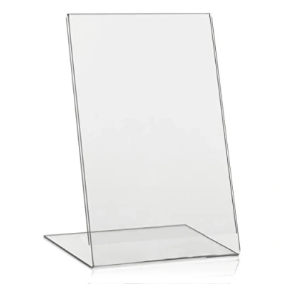 Bild av VITAdisplays® reklamtillverkare L tillverkare/L stativ i hög format, bordshållare från original PLEXIGLAS® 5 pack DIN A5