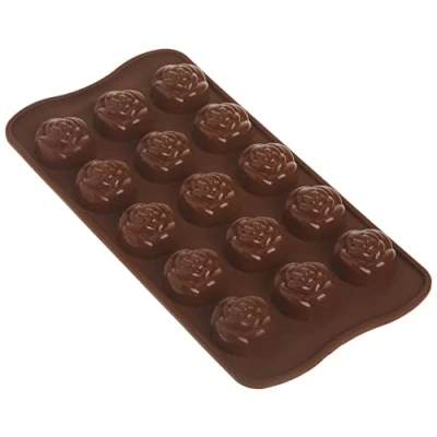 Bild av Silikomart 195262 chokladform ros, 15 st form