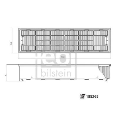 Bild av FEBI BILSTEIN 185265 Filtre d&#039;habitacle de pollens 453 122 81