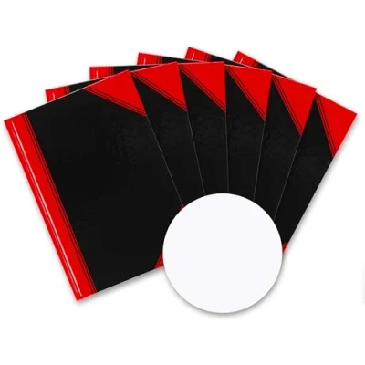 Bild av Bantex A4 Anteckningsbok blank, 96 ark, 70 g/m², svart, 6 stycken