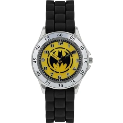 Bild av Batman pojkar analog kvartsklocka med gummirem BAT9522, Svart/gul/silver, En storlek, Sport