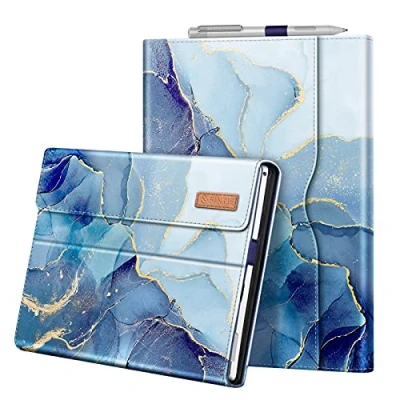 Bild av FINTIE fodral för Microsoft Surface Pro 7+/Surface 7/Pro 6/Pro 5/Pro 4/Pro 3 justerbart i flera vinklar med magnetisk stängning dokumentficka, havsmarmor