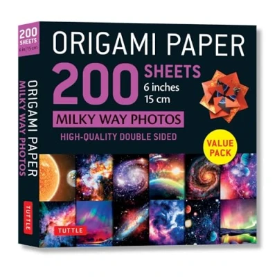 Bild av Origami Paper 200 Sheets Milky Way Photos 6 Inches (15 cm): Tuttle Paper: High Quality Double Sided Printed with 12 Different Photographs (Instructions for Projects Included)