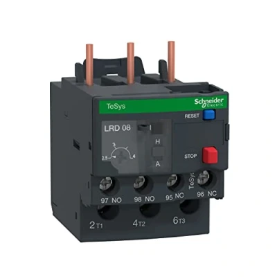 Bild av Schneider Electric Termiskt Överströmsrelä, TeSys Lrd, 2.5 4A Klass 10, Lrd08, Mörkgrå