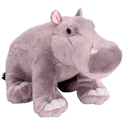 Bild av Wild Republic Cuddlekins Flodhäst, mjuk leksak, babypresent för flickor och pojkar, barn, plyschdjur, gosedjur spädbarn, leksak av återvunnet material, 30 cm