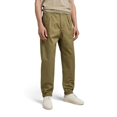 Bild av G Star RAW Pleated Chino Relaxed, Grön (smoke oliv D24543 c962 b212), 28W / 30L