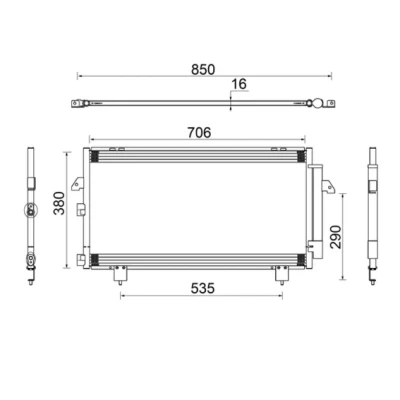 Bild av MAHLE ORIGINAL AC 796 000S Condenseur De Clim avec déshydrateur 706 TOYOTA: RAV4 II SUV