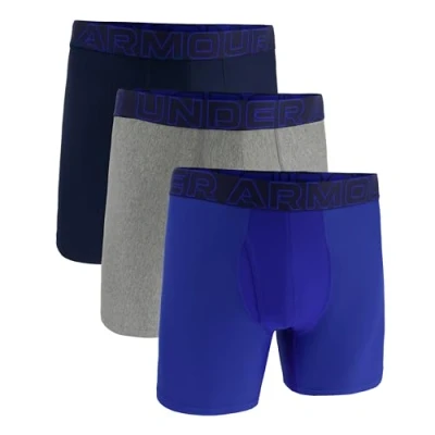 Bild av Men&#039;s Under Armour Performance Tech 6&quot; 3 Pack Solid Boxer Briefs