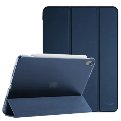 Bild av ProCase Fodral till iPad Air 5:e 2022 / 4:e 2020 10,9 tums, Slimmat Skyddsfodral Smart Folio Book Cover Case Djupblå Marin