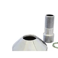 Bild av Megatherm Connector 60 mm ll 3/4 x 1/2 with rosette ø70 Chrome