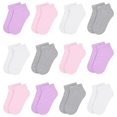 Bild av Libella 12 par strumpor barn flickor komfort bomull andningsbar vår sommar sneakers färgglada 2108, 2805, 23 26
