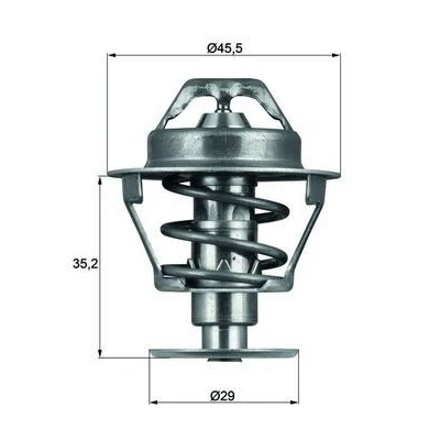 Bild av MAHLE ORIGINAL TX 81 89D Thermostat d&#039;eau 89 45,5 avec joint d&#039;étanchéite CITROËN: Xsara 5 portes, Saxo 3/5 ZX portes