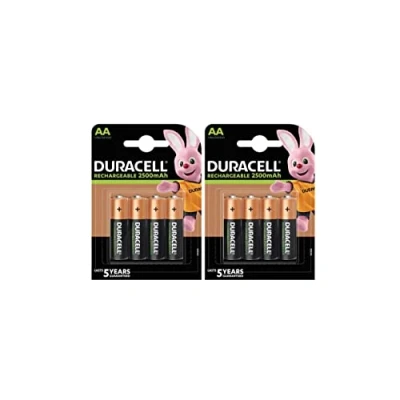 Bild av 8 x Duracell AA uppladdningsbara 2 500 mAh (2 4 batterier) pennor