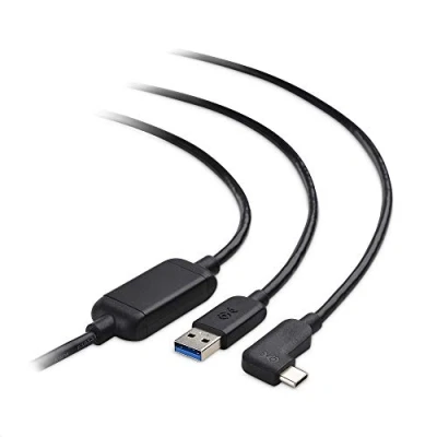 Bild av Cable Matters aktiv USB C kabel för Oculus Quest 2 VR headset (USB A till kabel) i svart 5 meter