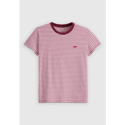 Bild av Levi&#039;s Perfect Tee anita stripe Zinfandel remsa, zinfand, XXS