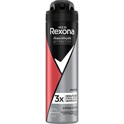 Bild av Rexona Män Maximum Protection Spray Power anti perspirant med 48 timmars skydd mot stark svettning och kroppslukt 150 ml (1 pack)