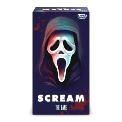 Bild av Funko Games Scream The Game, Board Game English från 13 år med Ghost Face, samarbetspel spänning, snabbhet som krävs för att vinna, 3 till 8 personer