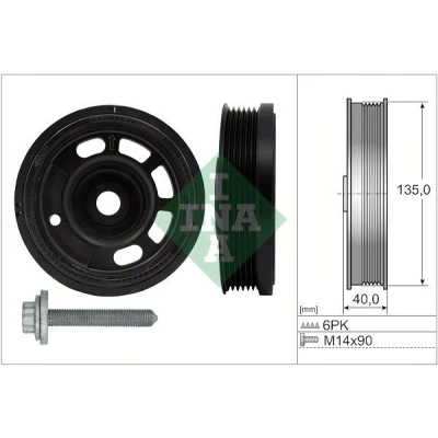Bild av Remskivesats, vevaxel, audi,seat,skoda,vw, 04C 105 243 AA, N, Q, 04C105243AA, 04C105243N, 04C105243Q