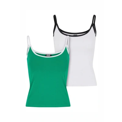 Bild av Urban Classics Contrast Basic 2PACK Linne, Storlek: XXL, Froggreen white black